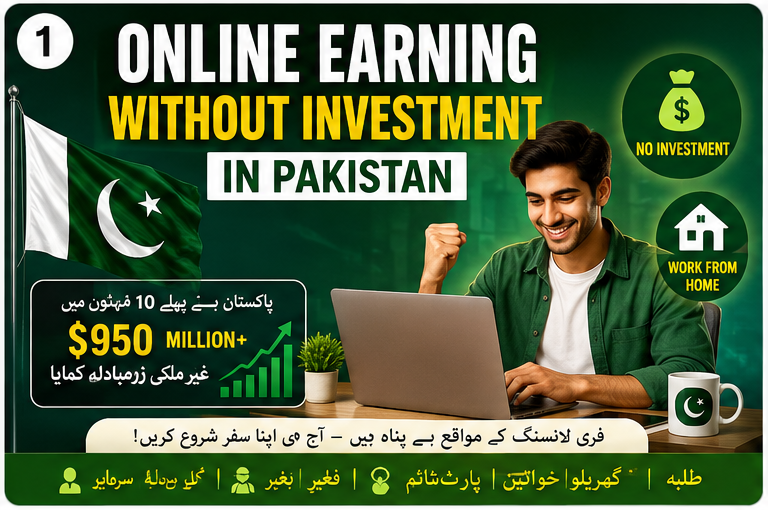 Online Earning without investment in Pakistan