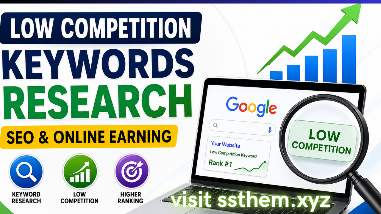 Online Earning کے لیے بہترین Low Competition Keywords | Best Low Competition Keywords for Online