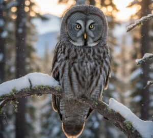 عظیم خاکستری اُلو — Great Gray Owl