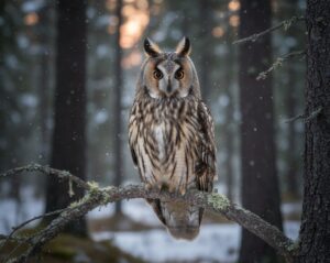 لانگ ایئرڈ اُلو — Long-Eared Owl
