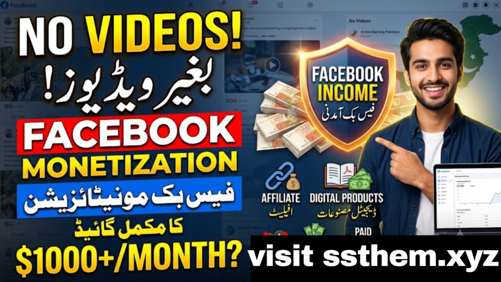 Facebook Monetization Without Videos | Online Earning Without Investment in Pakistan | Facebook Income Guide 2026